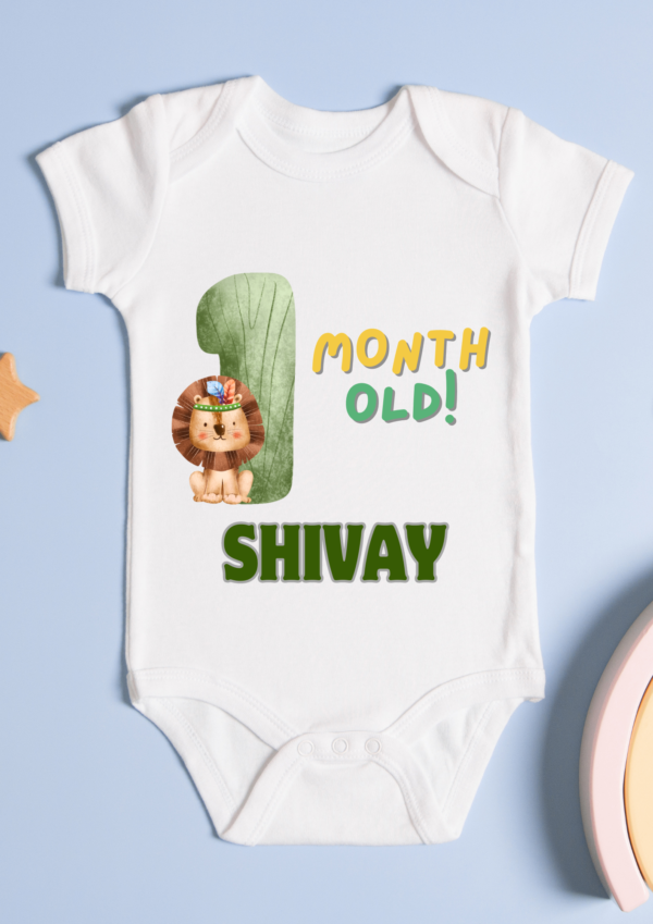 1st Month Birthday T-Shirts Personalised