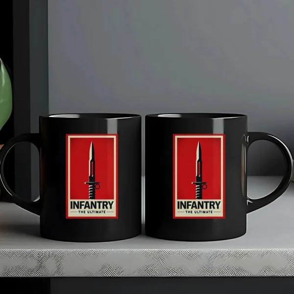 Indian Army The Infantry Black Coffee Mug