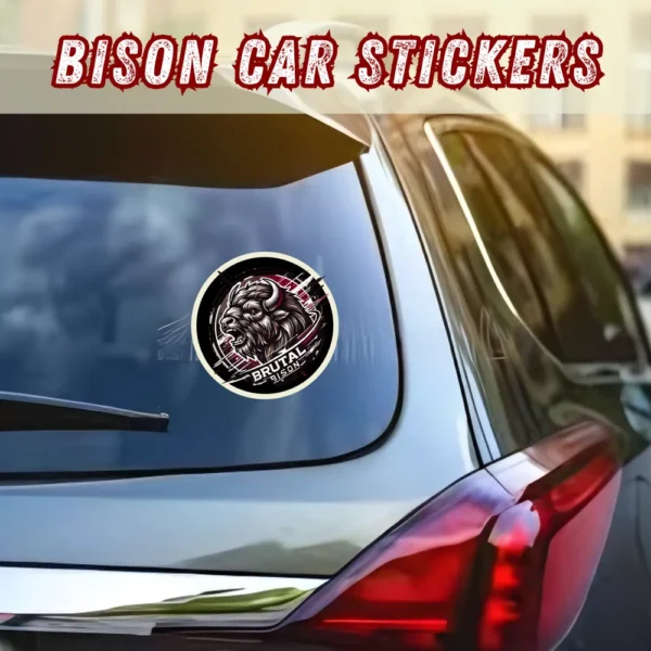 Brutal Bison Car Sticker