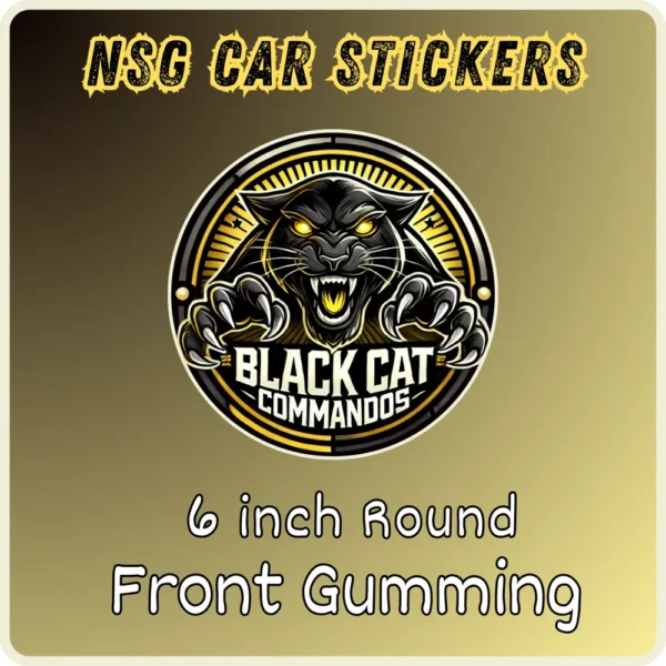 NSG Black Cat Commandos Car Sticker