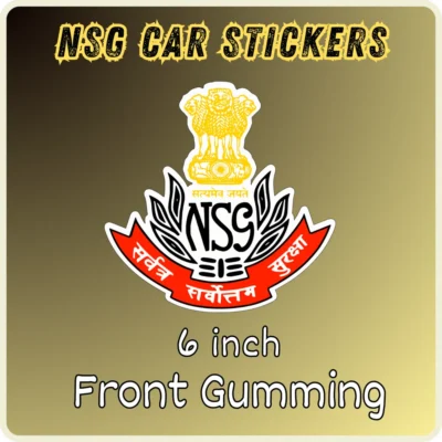 NSG car sticker , 6-inch round, front gumming, durable, sun-proof, fade-proof, for National Security Guards