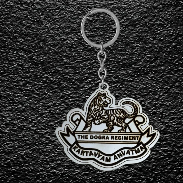 Dogra Regiment Stainless Steel Keychain - Image 4