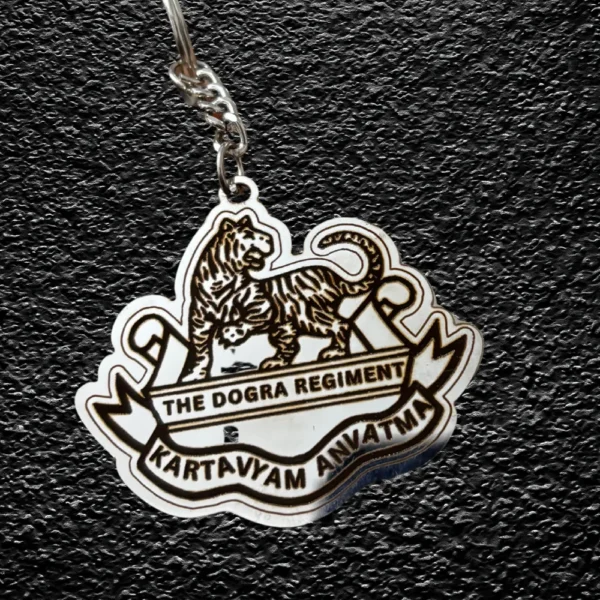 Dogra Regiment Stainless Steel Keychain - Image 3