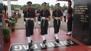 Cadets marching at OTA Chennai Passing Out Parade
