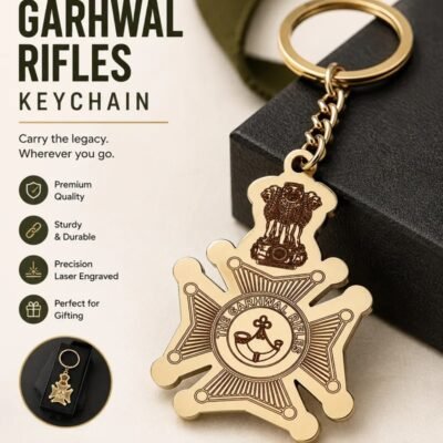 Garhwal Rifles Regiment Stainless Steel Keychain